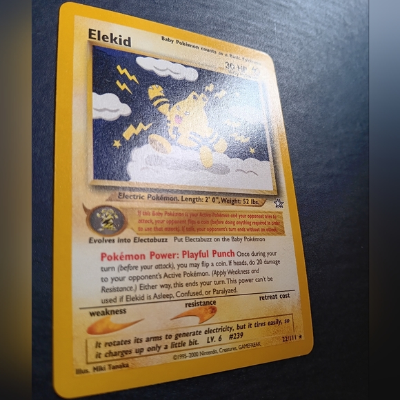 Elekid Pokemon Card - Neo Genesis - 22/111 Rare Non-Holo - Picture 3 of 9